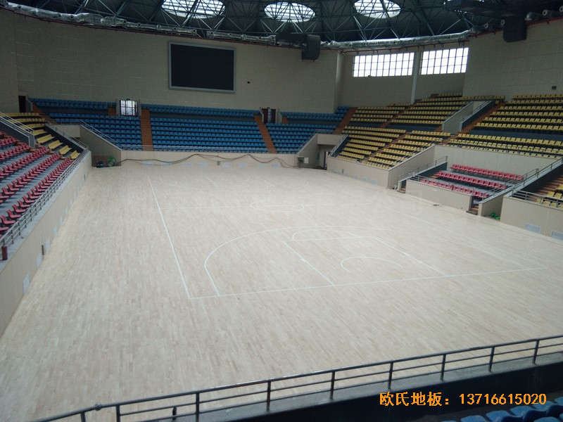 廣西全州體育館體育地板施工案例0