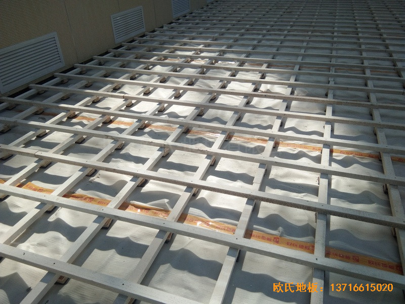 廣西全州體育館體育地板施工案例1