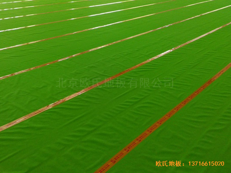 甘肅天水清水縣農業(yè)學院籃球館運動木地板鋪裝案例2
